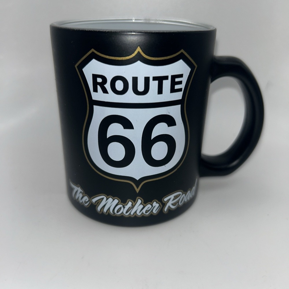 Route 66 The Mother Road glass coffee cup